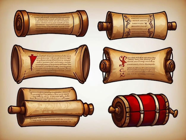 Vintage Scrolls and Parchment Illustrations Collection | Jiffy Designs
