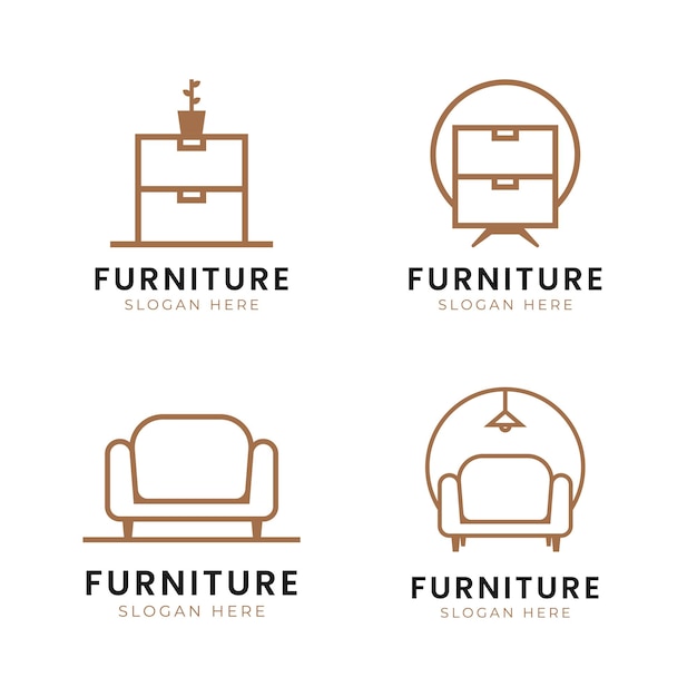 Stylish Minimalist Furniture Icons Showcasing Home Decor Essentials ...