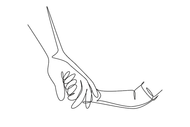 Minimalist Outline of a Helping Hand | Jiffy Designs