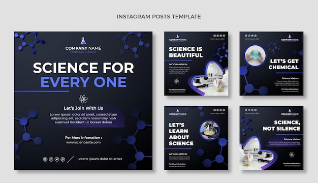 Captivating Science-Themed Social Media Post Collection | Jiffy Designs