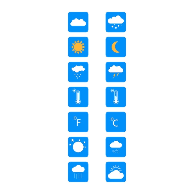 Vibrant Weather Icon Collection for Digital Design | Jiffy Designs