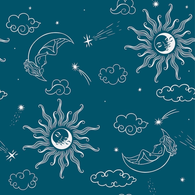 Celestial Splendor: Whimsical Sun and Moon Motifs | Jiffy Designs
