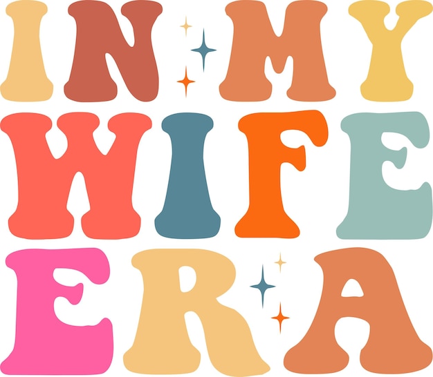 Vibrant Retro-Inspired Lettering with Playful Shapes and Sparkles ...