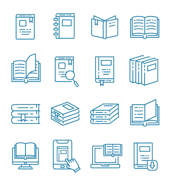Diverse Collection of Iconic Book and Document Icons | Jiffy Designs