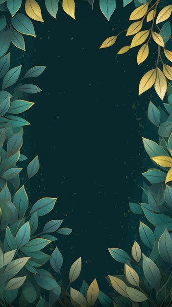 Vibrant Foliage Frame Against Starry Night Sky | Jiffy Designs