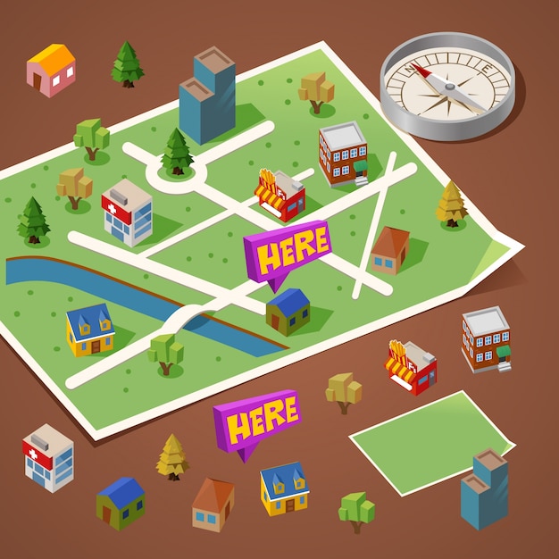 Whimsical Map of Charming Neighborhood with Cozy Homes | Jiffy Designs