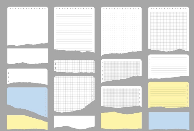 Torn Paper Notepad Sheets with Landscape Backgrounds | Jiffy Designs
