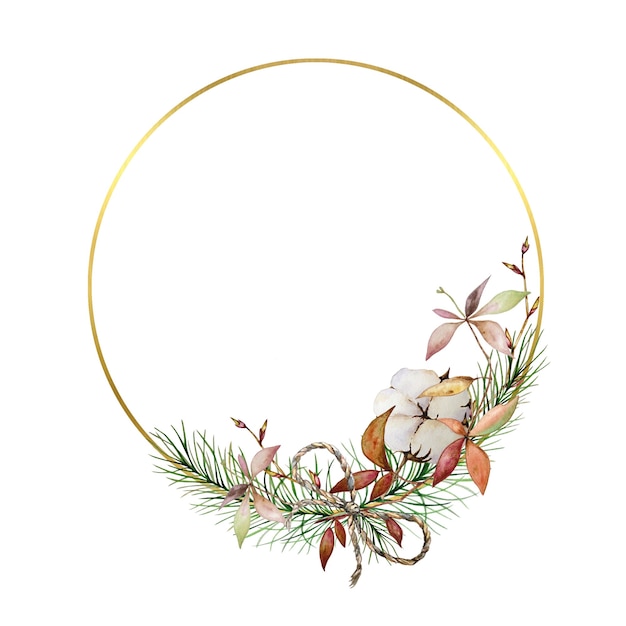 Elegant Floral Wreath with Golden Frame | Jiffy Designs