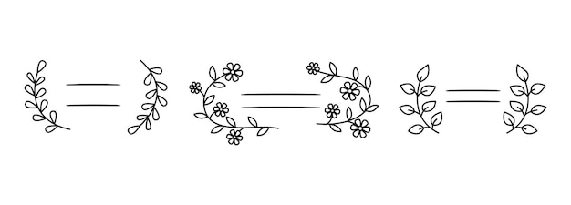 Delicate Floral Accents: Whimsical Botanical Borders and Dividers ...