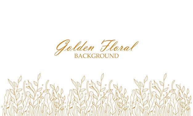 Elegant Golden Floral Pattern Background with Calligraphic Text | Jiffy ...
