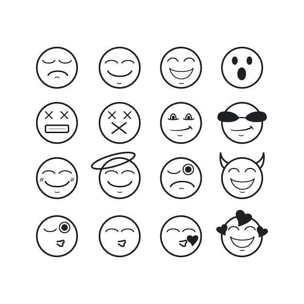 Expressive Emoji Icons: Diverse Facial Expressions in Minimalist Style ...