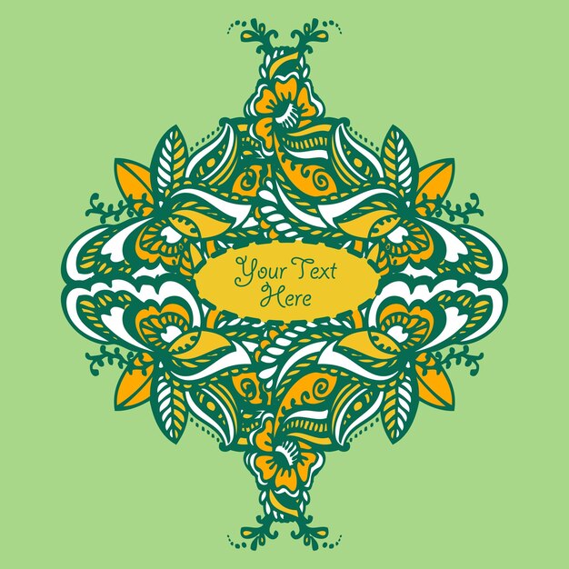 Vibrant Floral Emblem with Ornate Design Elements | Jiffy Designs