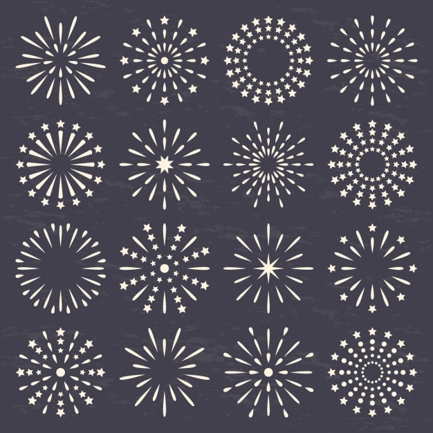 Radiant Firework Bursts in Diverse Celestial Patterns | Jiffy Designs
