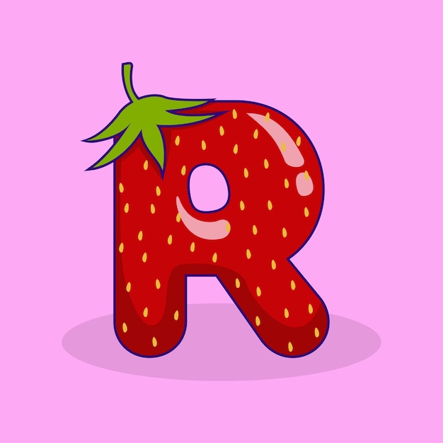 Vibrant Strawberry-Inspired Letter R | Jiffy Designs