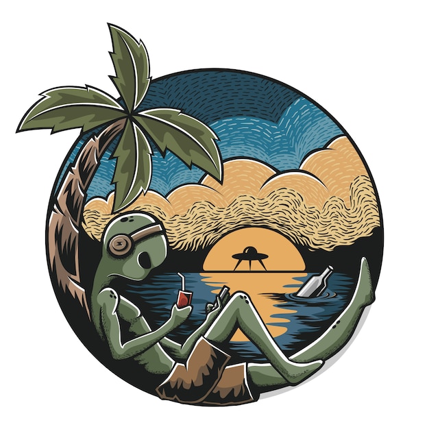 Serene Tropical Sunset with Relaxing Beach Scene | Jiffy Designs