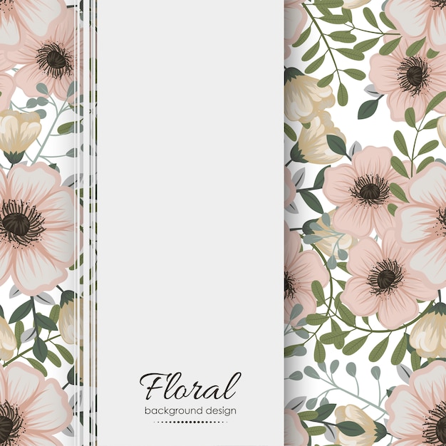 Elegant Floral Border with Vibrant Blooms and Foliage | Jiffy Designs