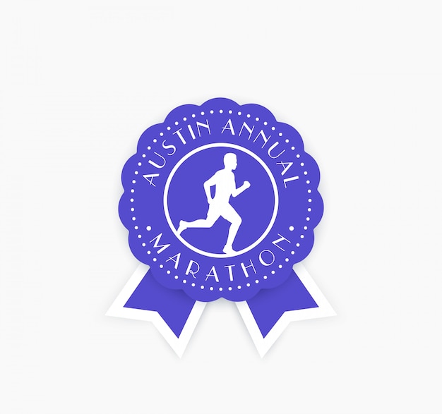 Vibrant Purple Marathon Runner Medal with Ribbon | Jiffy Designs