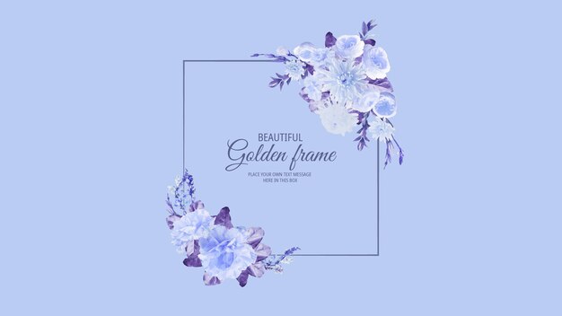 Elegant Floral Frame with Golden Accents | Jiffy Designs