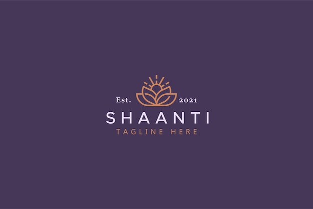 Elegant Rose Flower Logo with Tagline on Purple Background | Jiffy Designs