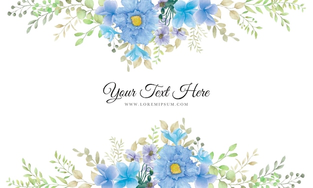 Delicate Blue Floral Bouquet with Elegant Calligraphy Text | Jiffy Designs
