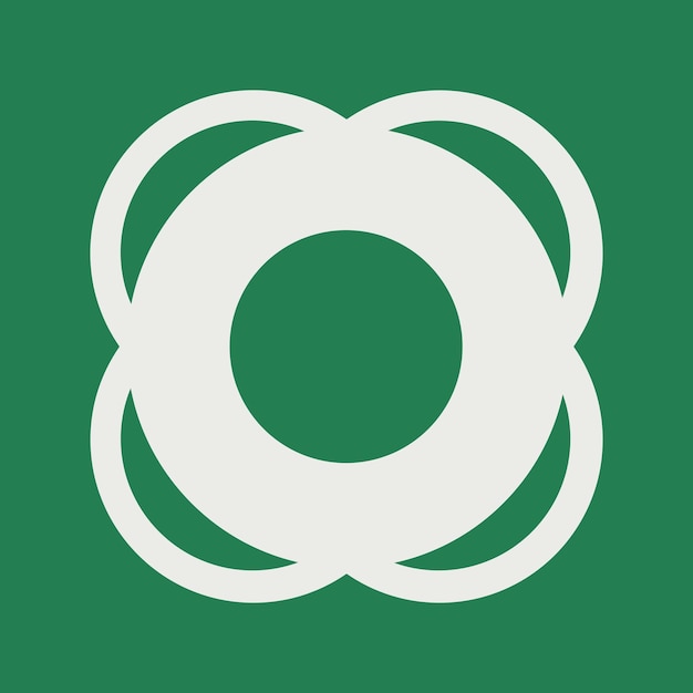 Elegant Interlocking Circles on Vibrant Green Background | Jiffy Designs