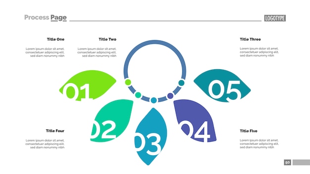 Circular Process Diagram with Five Interconnected Colorful Segments ...