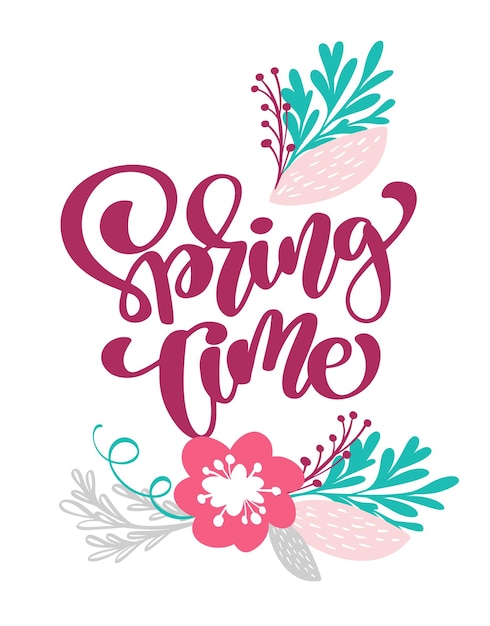 Vibrant Floral Flourish and Spring Time Lettering | Jiffy Designs