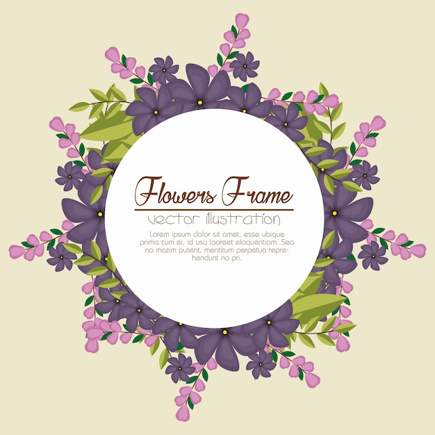 Vibrant Floral Frame with Lush Blooms and Greenery | Jiffy Designs