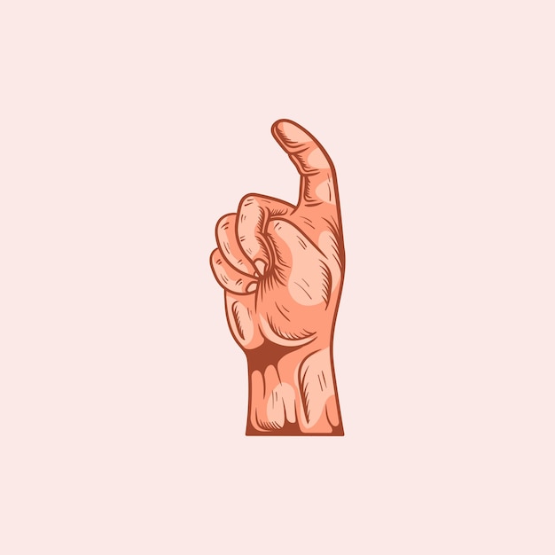 Vibrant Illustration of a Pointing Hand Gesture | Jiffy Designs