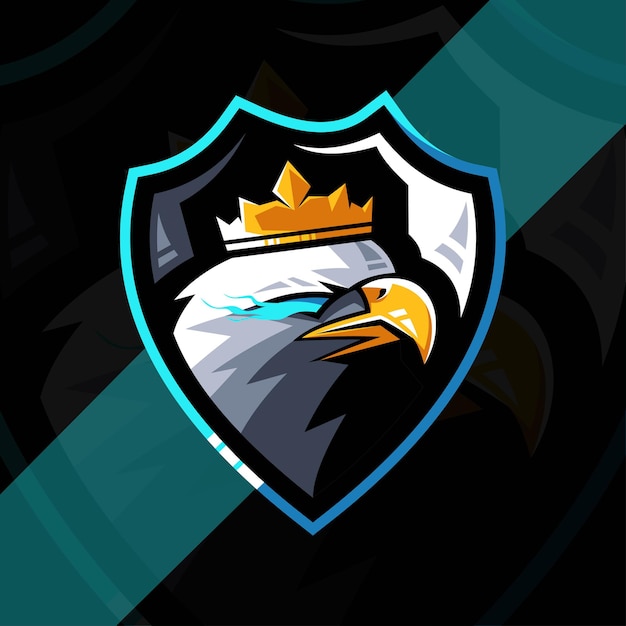 Majestic Eagle Emblem with Regal Crown | Jiffy Designs