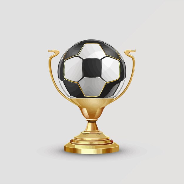 Iconic Soccer Ball Resting on Golden Trophy Stand | Jiffy Designs
