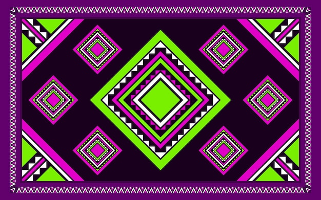 Vibrant Geometric Patterns in Neon Tribal Design | Jiffy Designs