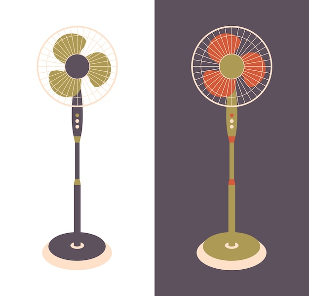 Retro Oscillating Fans with Vibrant Color Patterns | Jiffy Designs