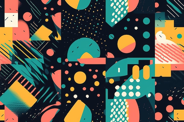Vibrant Abstract Geometric Patterns and Shapes Collection | Jiffy Designs