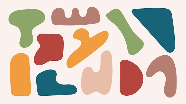Vibrant Abstract Shapes Forming Eclectic Collection | Jiffy Designs