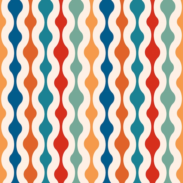 Vibrant Retro Wavy Stripes Pattern | Jiffy Designs