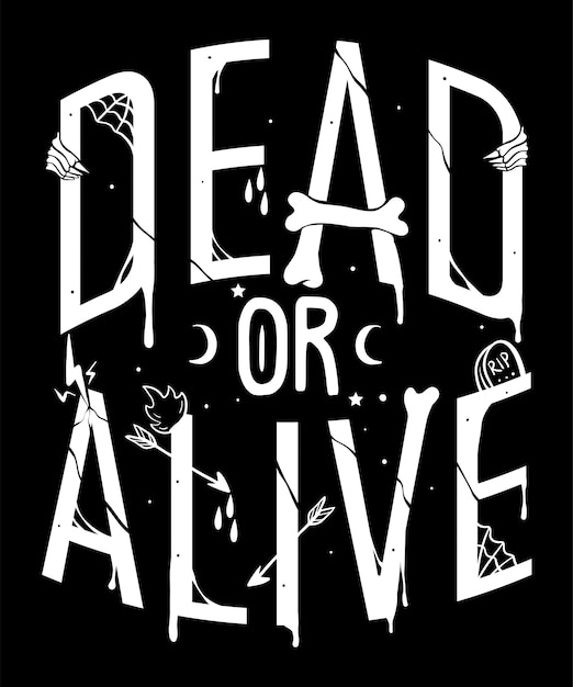 Striking Monochrome Typography with Haunting Symbols of Life and Death ...