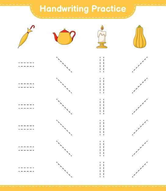 Charming Kitchen Motifs for Handwriting Practice | Jiffy Designs