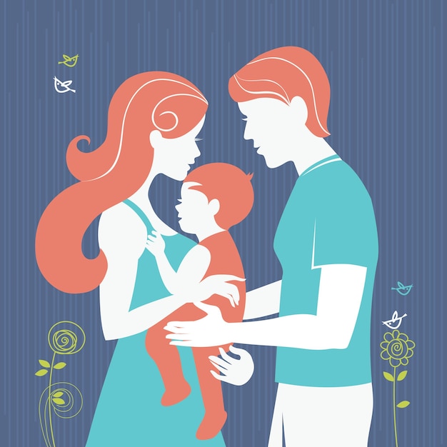 Loving Family Portrait with Vibrant Hues and Soft Textures | Jiffy Designs