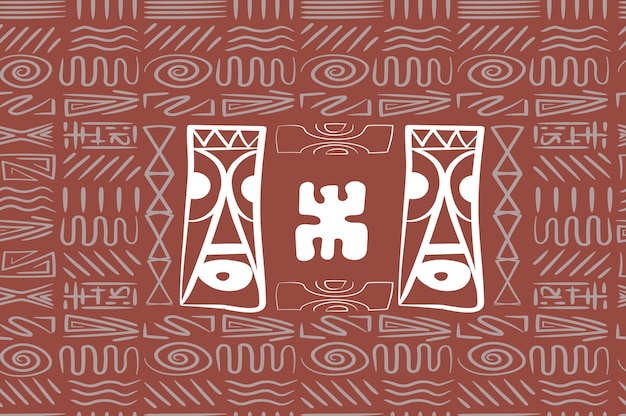 Vibrant Tribal Patterns and Geometric Symbols in Earthy Tones | Jiffy ...