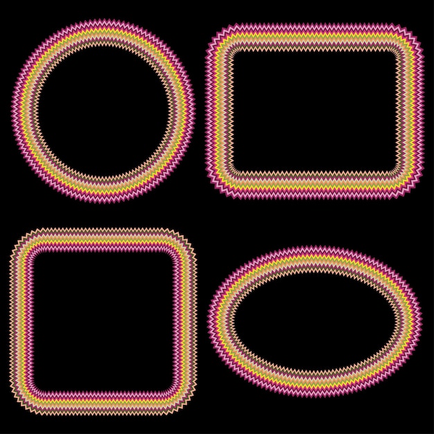 Vibrant Neon Frames with Shimmering Metallic Accents | Jiffy Designs
