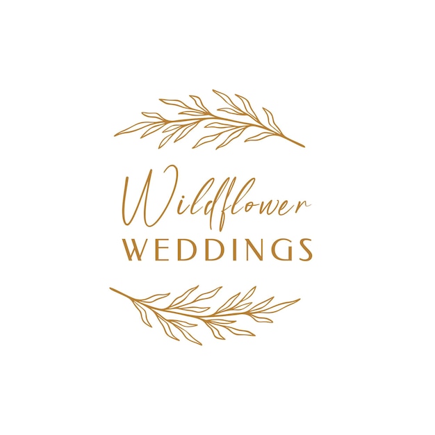 Elegant Floral Wreath with Handwritten Wedding Text | Jiffy Designs