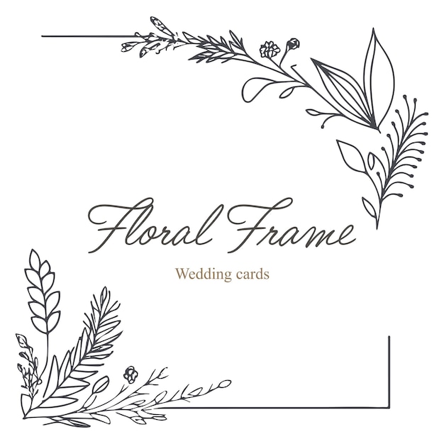 Elegant Floral Frame for Timeless Wedding Invitations | Jiffy Designs