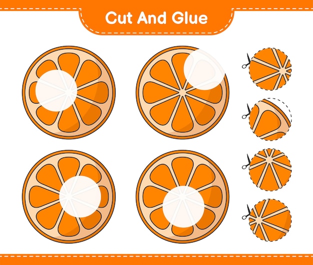 Vibrant Orange Citrus Slices Cut and Glue Activity | Jiffy Designs
