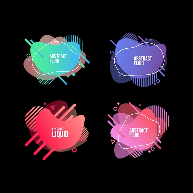 Vibrant Abstract Liquid Shapes with Geometric Patterns | Jiffy Designs