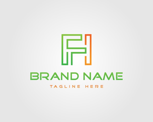 Vibrant Monogram Logo with Overlapping Green Shapes | Jiffy Designs