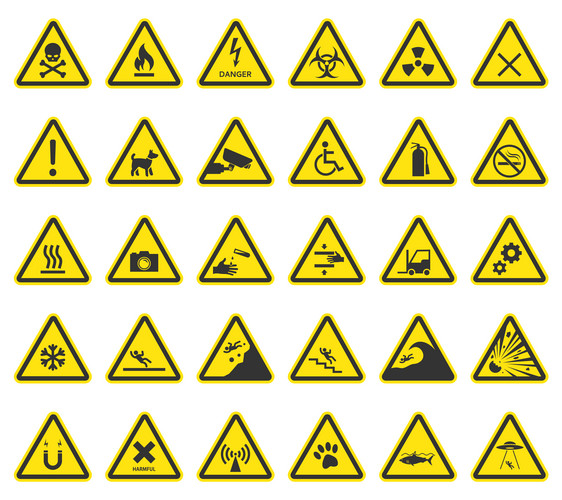 Hazard Warning Signs And Icons, Caution Banner | Jiffy Designs
