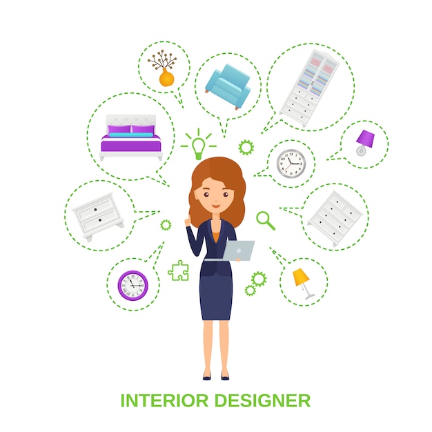Multitasking Interior Designer with Creative Tools and Concepts | Jiffy ...