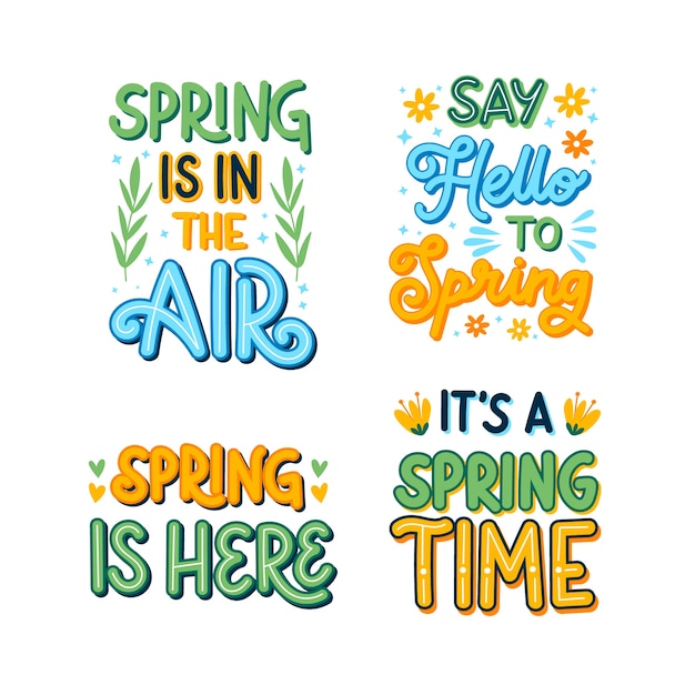 Vibrant Spring-Themed Typography and Lettering Designs Collection ...