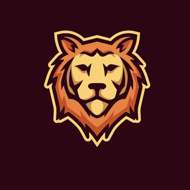 Majestic Lion Emblem on Regal Burgundy Background | Jiffy Designs